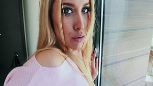 Kristina Sweet – Gorgeous Chick In Pink Sweater Deepthroats A Cock And Gets Fucked On Balcony