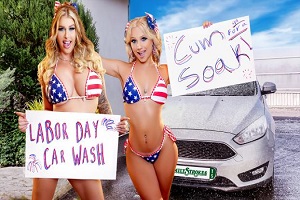 Lolly Dames & Venus Rivers – Car Wash Duo Shake Tits and Score Big