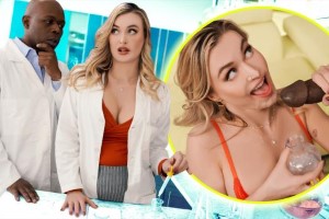 Natalia Starr – It’s for Research! MILF Scientist Milks BBC Lab Partner