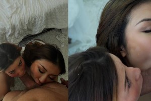 Nicole Doshi & Agatha Vega Get Fucked In Their Asses By Big Dick Hunk Christian Clay