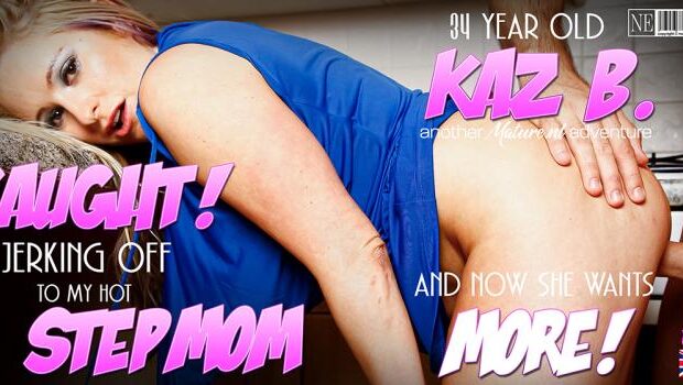 Kaz B. – Hot Stepmom Kaz B. catches her stepson jerking off on her and now she wants the whole package
