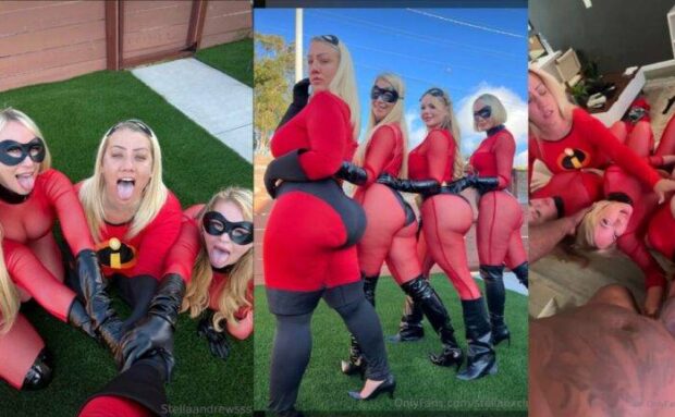 Mellanie Monroe, Stella Andrews, Greedy Groove, Rylee Raye INCREDIBLES BGGGG Stepfamily Gangbang