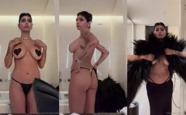 Mia Khalifa Getting Ready For Haloween Party