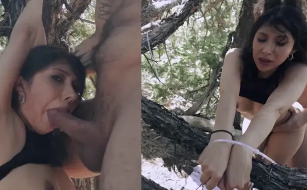 Penelope Woods Gets Ass Fucked And Piss Soaked In The Jungle With Nade Nasty