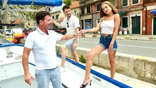 Dina Joy – Daring Dina Joy Turns Sales Meeting Into A DP Threesome With Her Colleagues