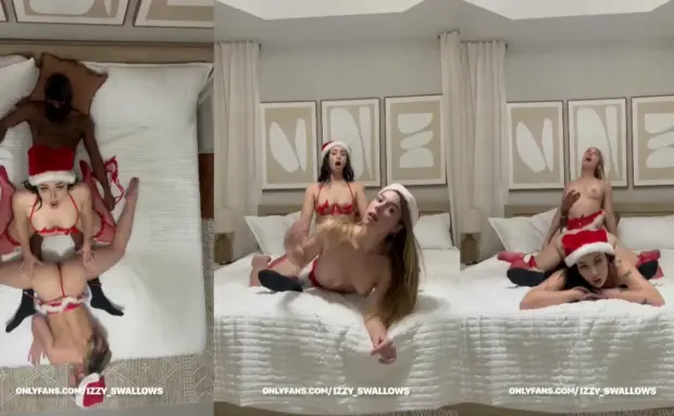 Izzy Swallows & Auhneesh Nicole – Naughty List Christmas BBC Threesome OnlyFans PPV
