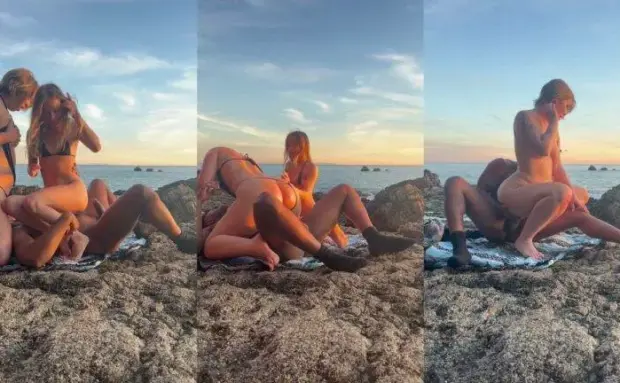 Princess Polly – Public Beach Threesome With Troy Francisco OnlyFans