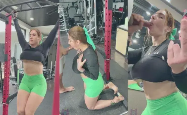 Yiny Leon – Rough Blowjob And Cum Eating In The Gym NEW PPV OnlyFans Scene