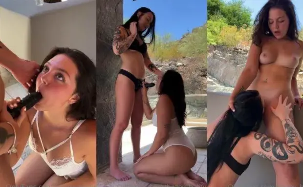 Hazey Haley & Anastasiagoth – Lesbian Strap On Dildo Sex