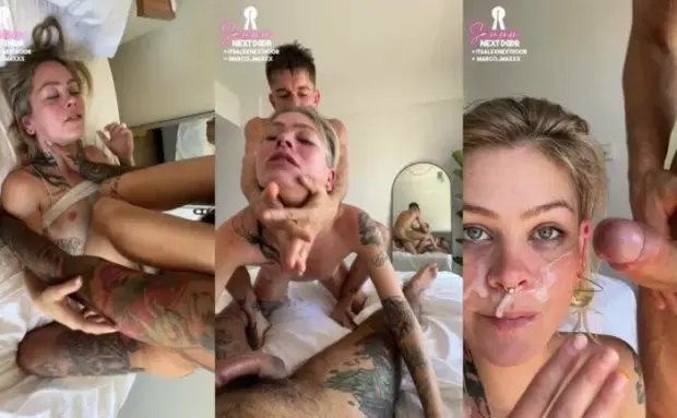 Sammmnextdoor – Sucking Cock While Get Pounded DP Threesome And Double Cumshot
